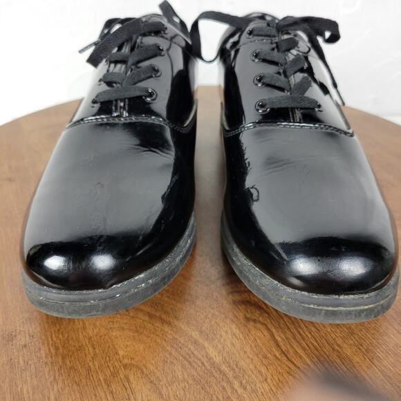 DINKLES Shoes Mens 11 Womens 13 Black Patent Formal Marching Band  Lace Up - Picture 15 of 16